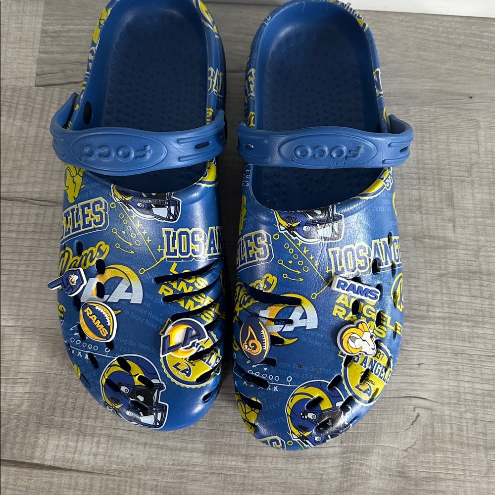 Blue Graphic Men's Clogs - Picture 3 of 7